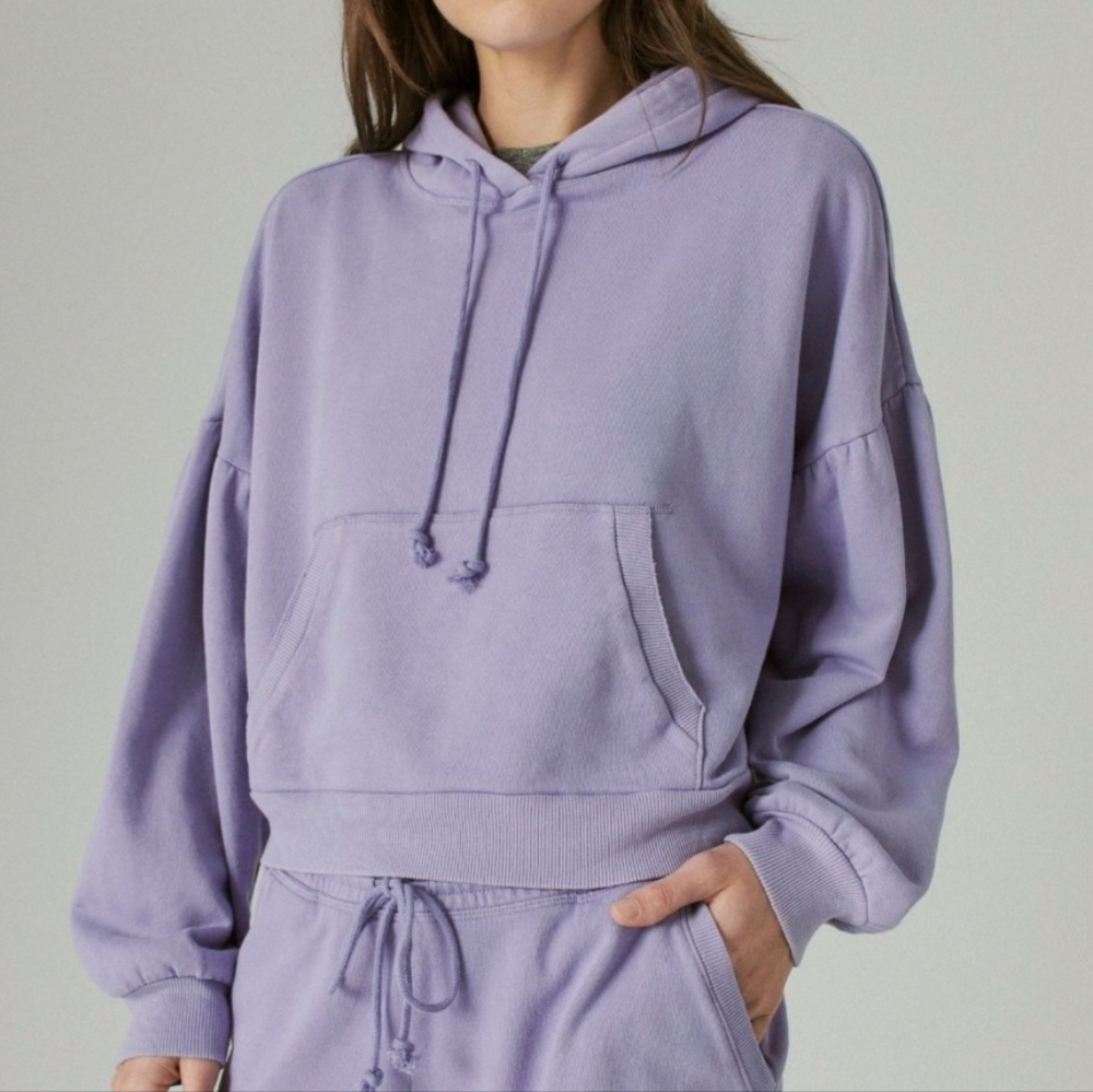 NWT Lucky Brand Womens Medium Light Purple Hoodie